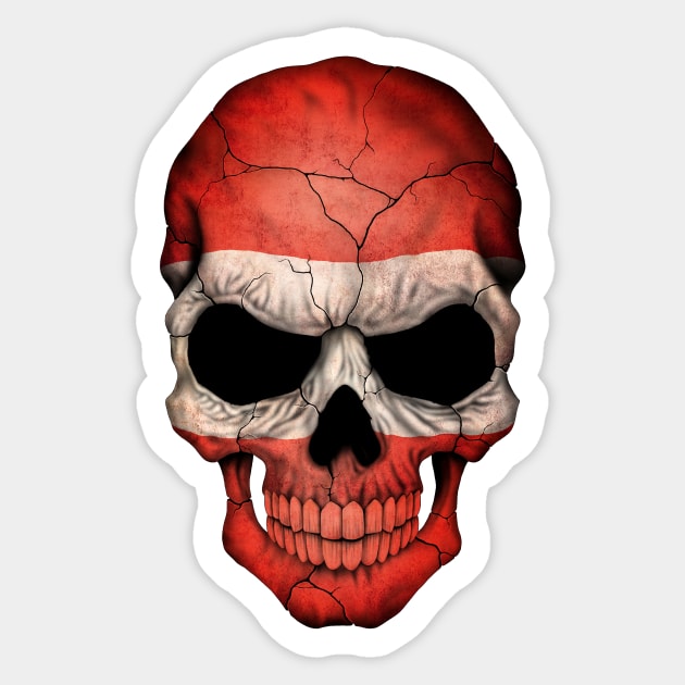 Austrian Flag Skull Sticker by jeffbartels